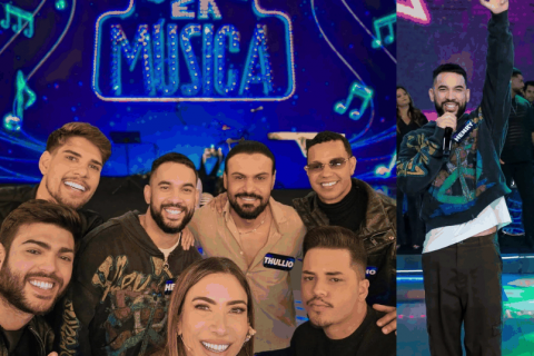 Henry Freitas, Nuzio, Kadu Martins, Thullio Milionário, Vitinho Imperador e Alanzim Coreano agitam o “Qual é a Música” no Programa Silvio Santos
